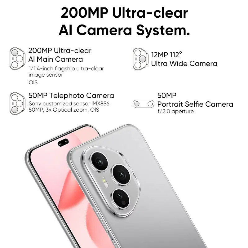 Фото Глобальная версия смартфона HONOR 400 Pro 5G NFC Snapdragon 8 Gen 3 6,7-дюймовый AMOLED-экран Камера 200 МП 100 Вт Проводной 50 Вт Беспроводная связь eSIM №2
