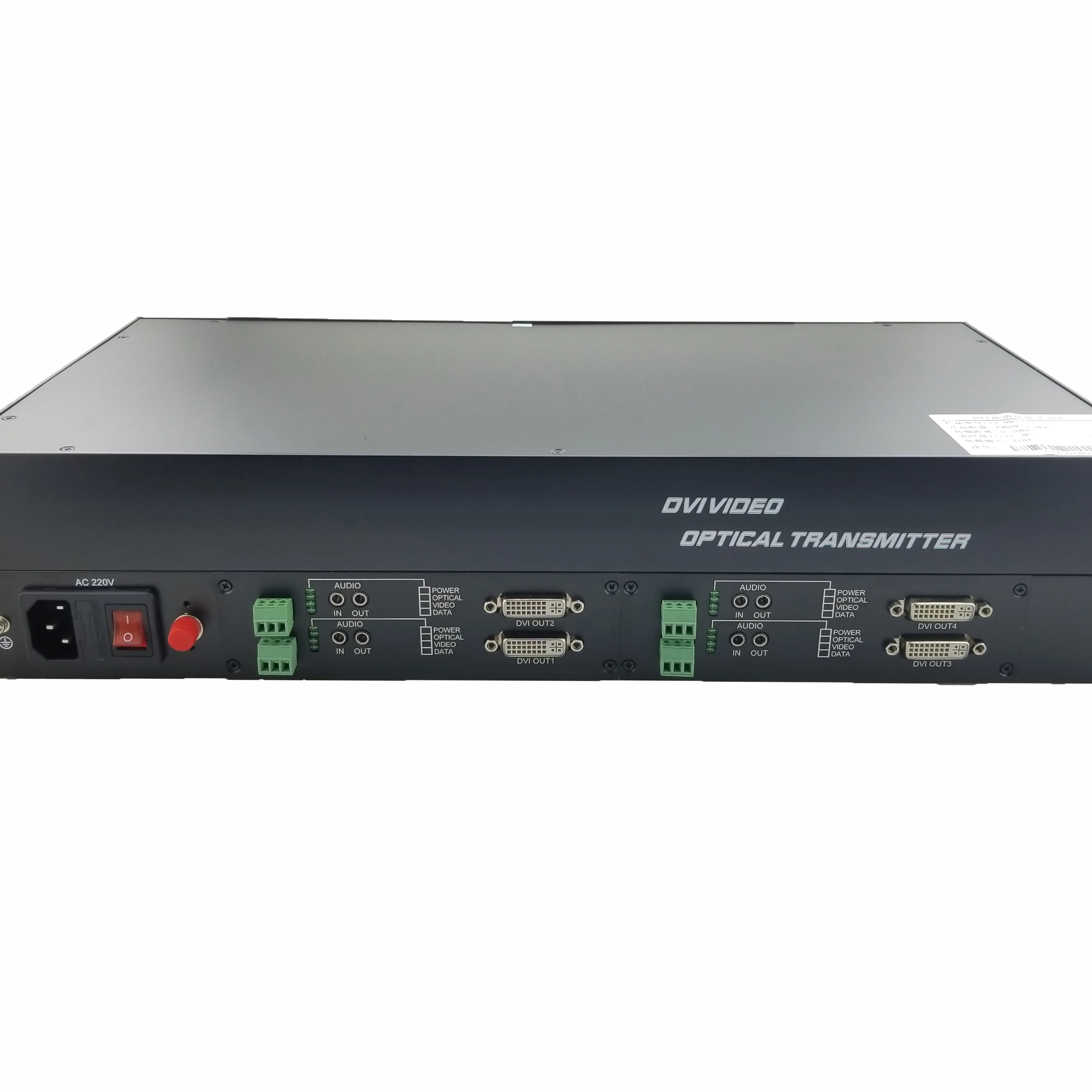 Оборудование для оптоволокна, соответствующее директиве RoHS, 4Chs D V I Видео Аудио rs232 Волоконно-оптический преобразователь данных