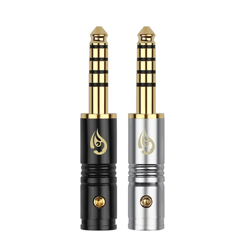 

Jack 4.4 Connector Earphone Plug 5 Poles HiFi Headphone Adapter For DBL-T4.4 Earphones Wire Connectors Gold Plated Black Silver