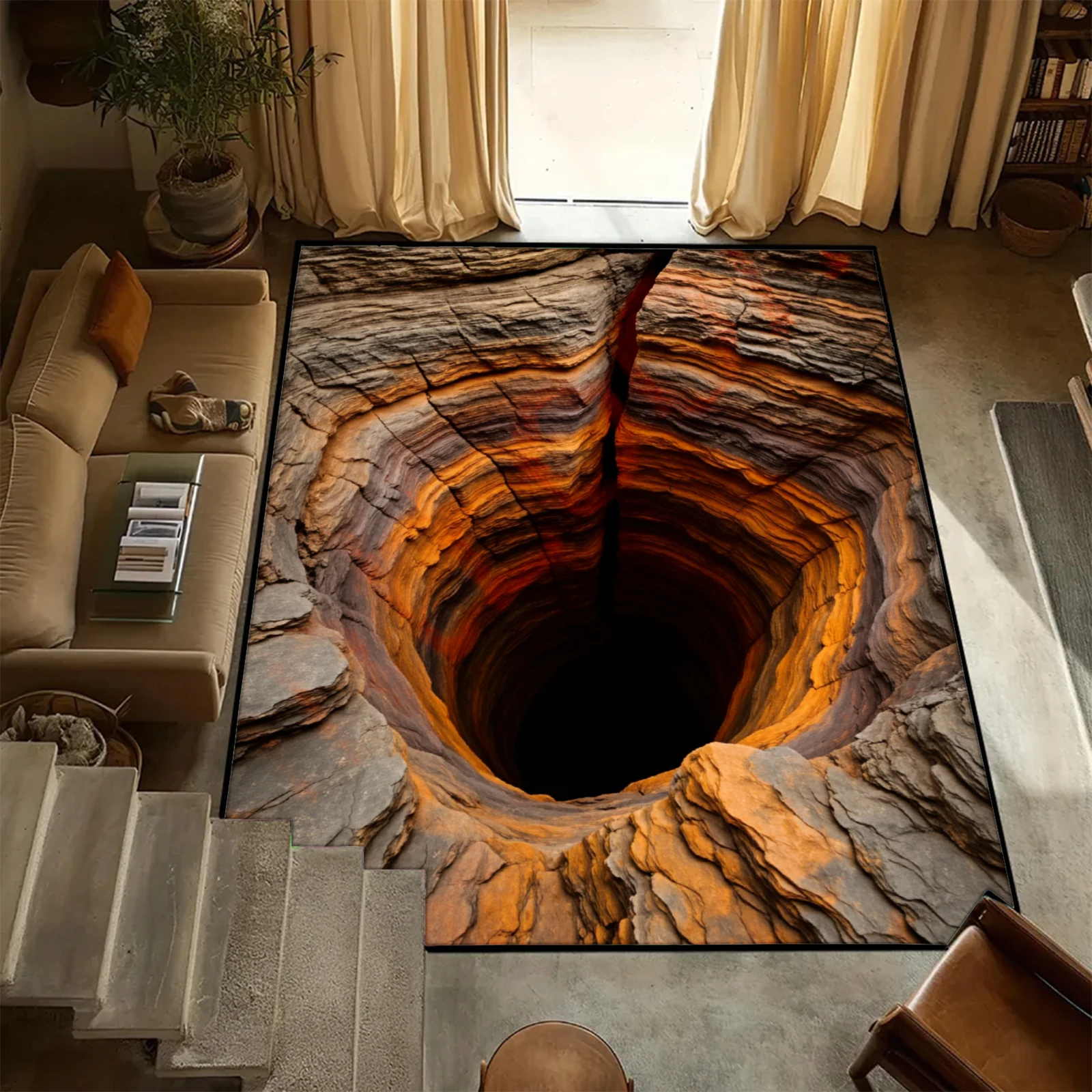 

Ковер Beiwoer 3D "Иллюзия пещеры", полиэстер