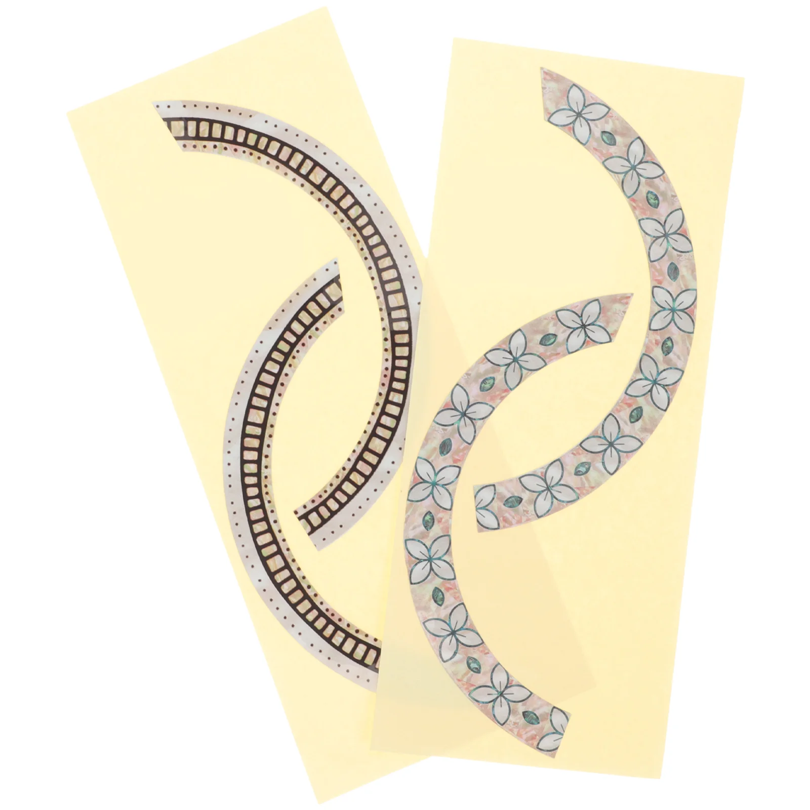 

2 Pcs Sound Hole Ring Guitar Soundhole Decor Guitar Parts Sound Hole Stickers Panel Guitar Soundhole Inlay Inlay Sticker