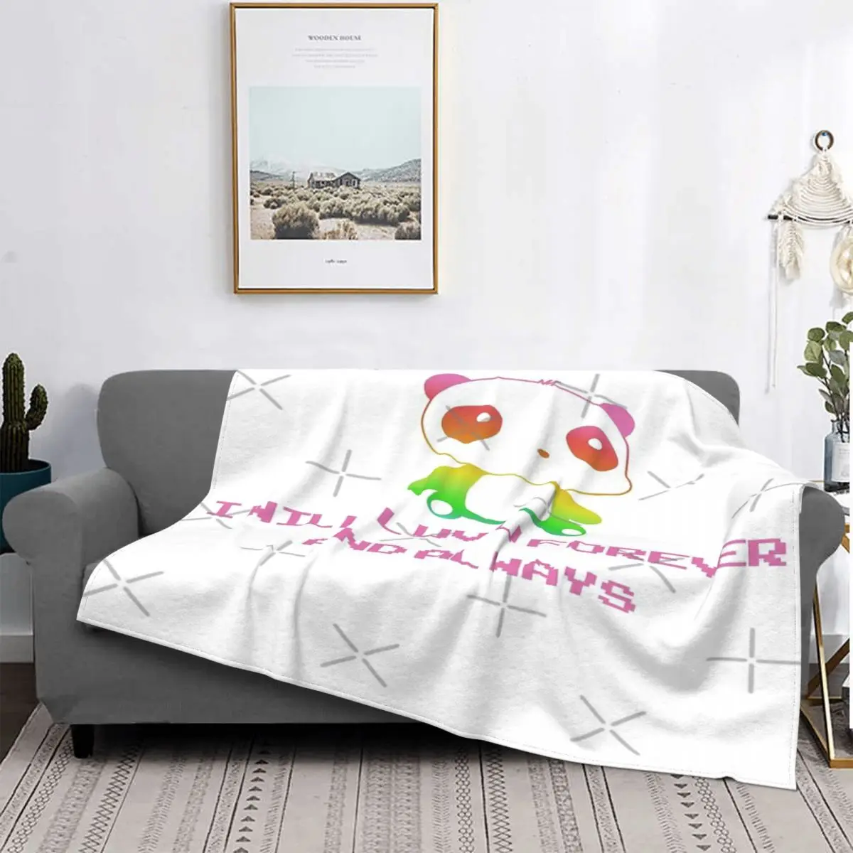 

I Will Love You Forever-Manta a cuadros para cama, funda de playa con capucha, funda de invierno