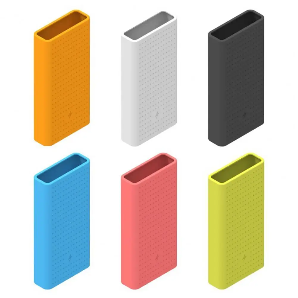 

Solid Color Protective Cover Soft Silicone Case Dust-Proof for Xiaomi 20000mAh Power Bank
