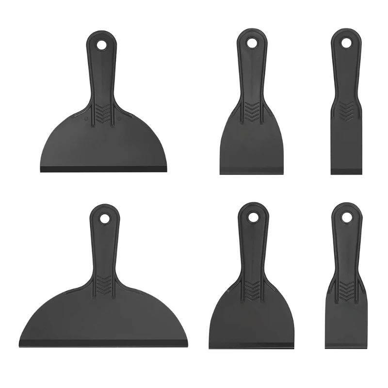

Versatile Wall Scraper Assortment 6-Piece Plastic Putty Knives for Patching, Crack Repair, and Adhesive Removal Drop Shipping