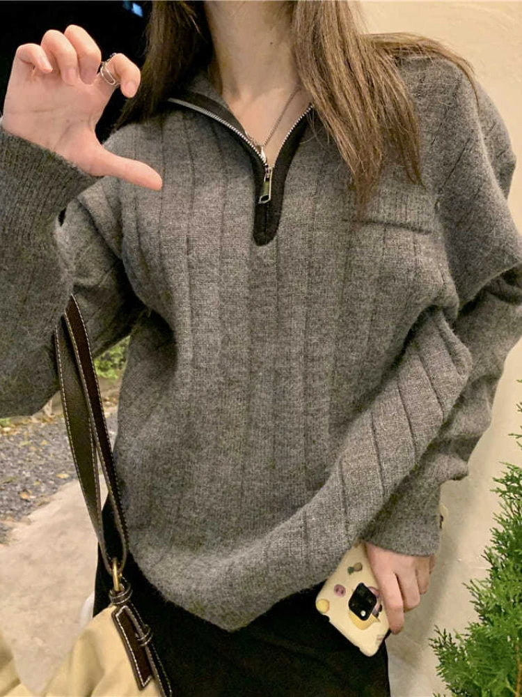 Пуловеры женские универсальные модные милые простые свободные повседневные