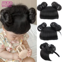 wtb kids hairband synthetic hair chignon newborn baby headwear fashion headband baby girl newborn princess wig accessories