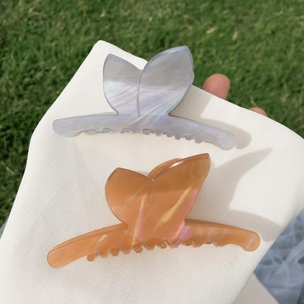 

2022 Large Ponytail Shark Hair Clip For Women Fashion Korean Claw Clip Thick Hair Soild Color Simple Crab Hair Clip Barrettes