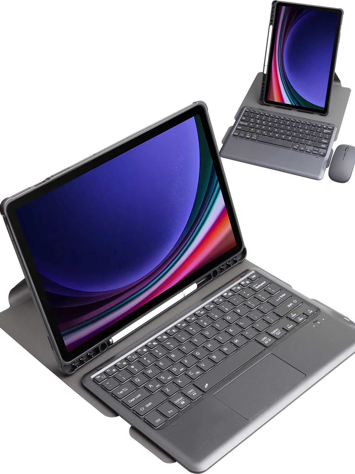 Акриловый чехол для планшета Samsung Galaxy Tab S9FE plus / + 12 4 дюйма с Bluetooth клавиатурой