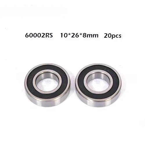 

WHUZF 20pcs 6000-2RS 10x26 x8 mm Hybrid Ceramic deep groove ball bearing 6000 2RS 6000RS 10*26*8mm for bike part bicycle Bearing