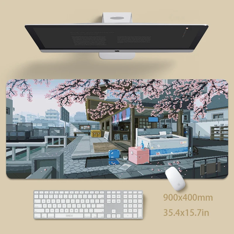 

Gaming Mousepads Mousepad Cyber City Large Mouse Mat Big Desk Pads Non-Slip Rubber Mouse Pad Big Keyboard Mats