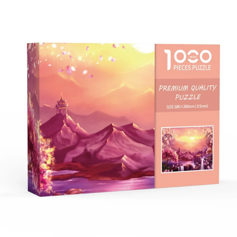 

New Colorful Puzzle 1000 Pieces Hell Mini 38*26cm Hard Jigsaw Adult Challenge Landscape Gift Brain Storm Item Art Dropshipping