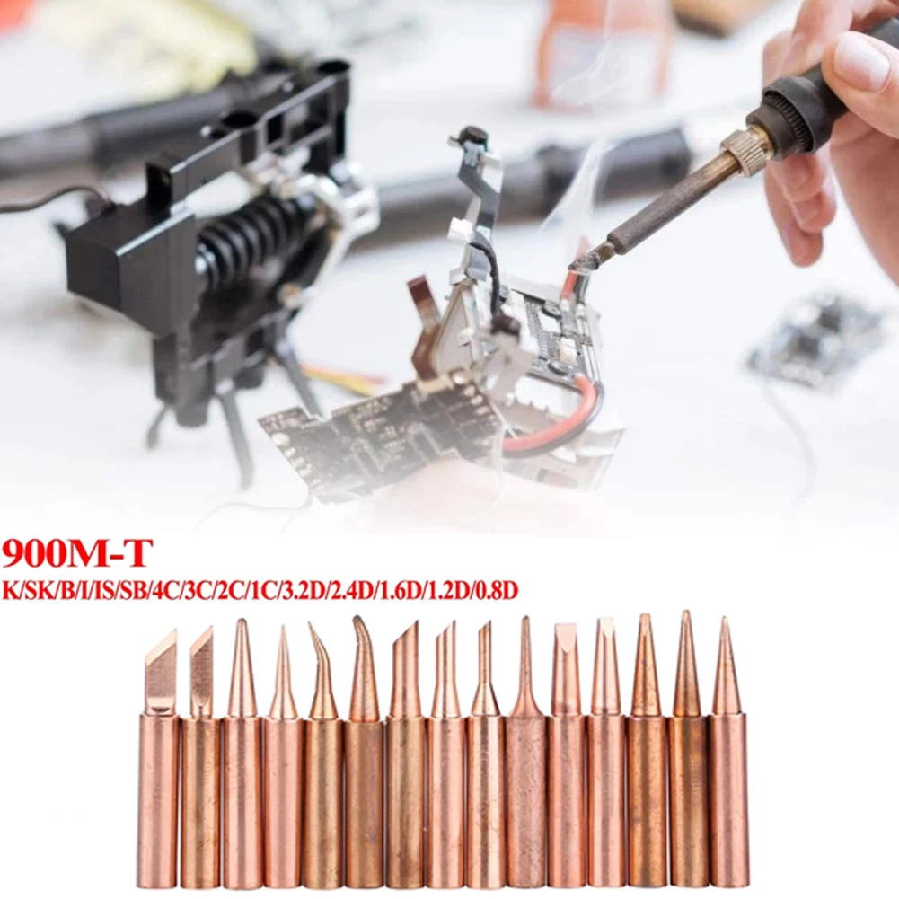 

Welding Tools Soldering Tip House Welding 15 Pcs 200-480° 33mm Pure Copper 852D