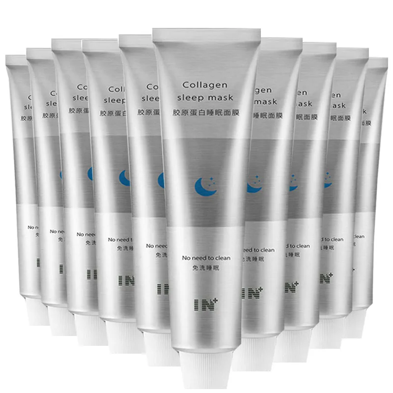 10pcs Korea Collagen Face Mask Anti Aging Hydrating Sleeping Mask Whitening Dark Skin Repair Dry Skin Oil-Control Shrink Pores