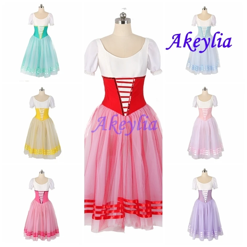 Балетное Платье Жизель темно-розового цвета романтическое профессиональное