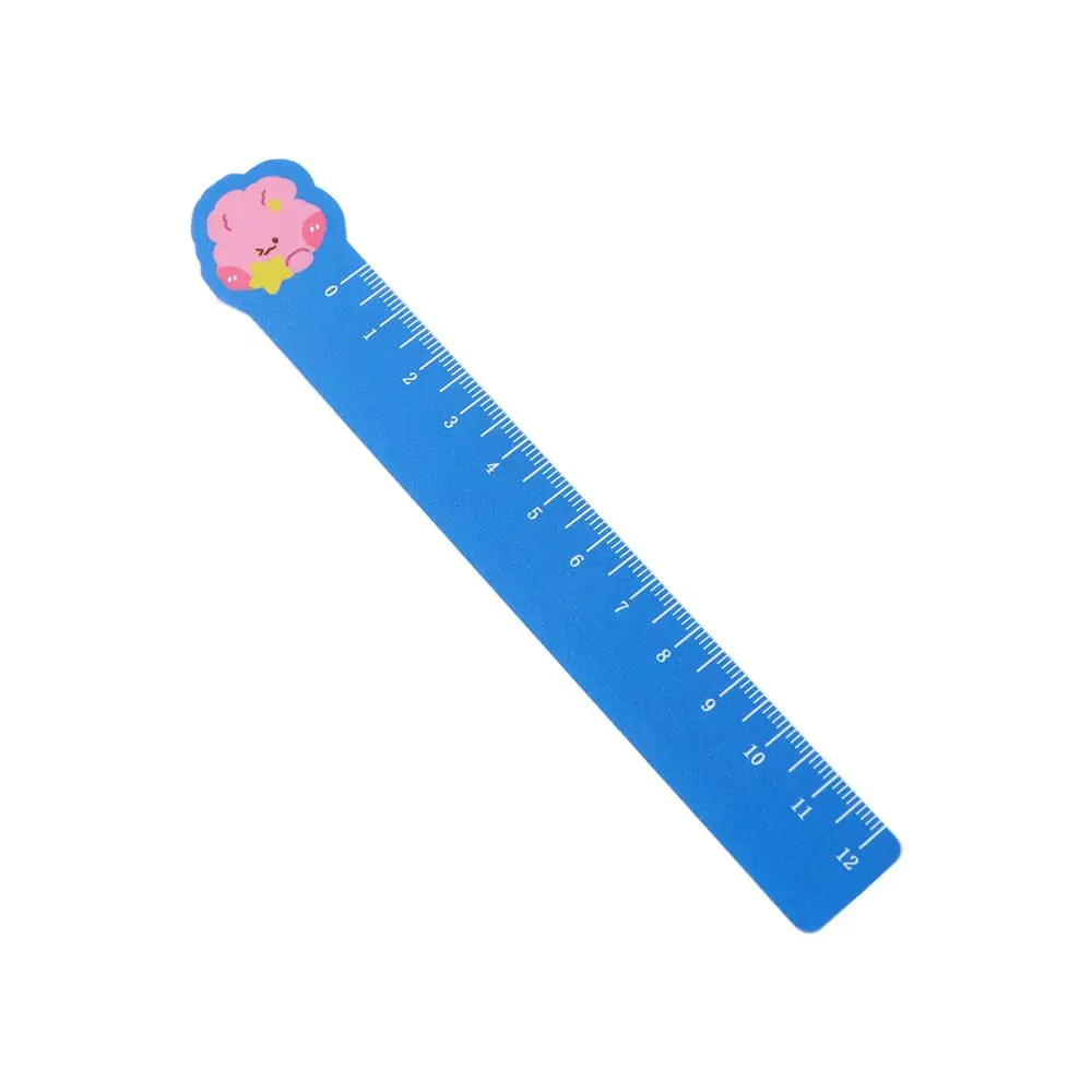 

Novelty Cartoon Pet Stationery 12cm Learn Painting Bendable Scale Ruler Plastic Rulers Bookmarks Straight Ruler