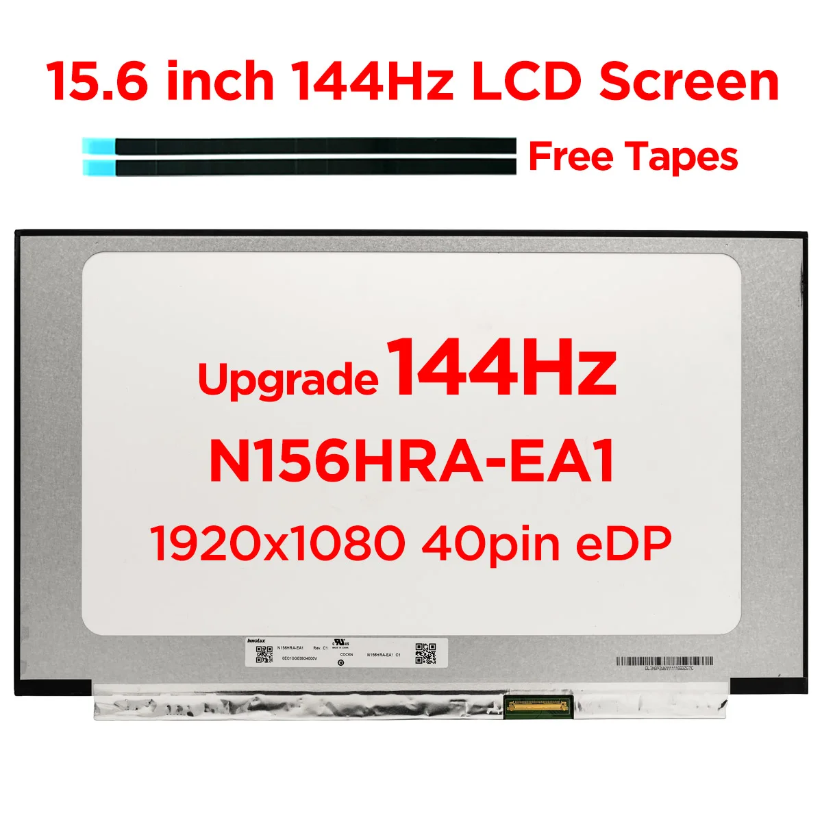 

NEW 15.6 144Hz Laptop LCD Screen LM156LF2F01 For ASUS FX505 FX506 FX507 FX571 G512 G513 G531 TUF505 TUF516 TUF565 40pin eDP