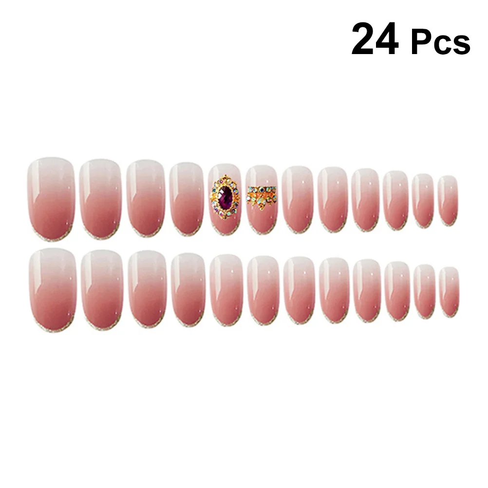 

Nail Nails Artificial Tips Fake Acrylic Stickers False Cover Full Set Women Adhesive Tabs Coffin French Press on nails