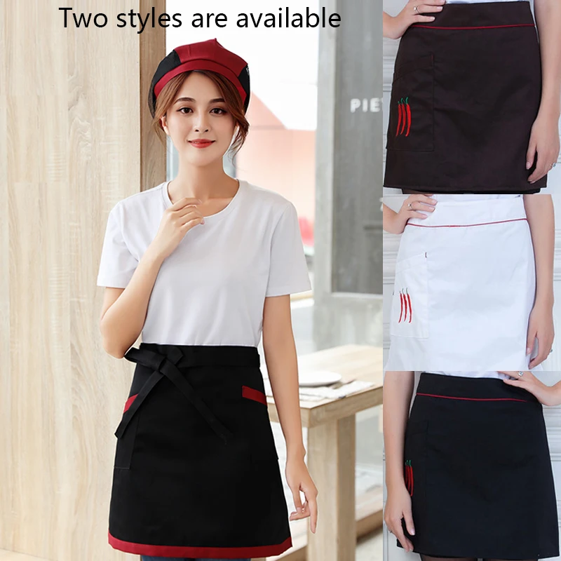 

Hotel Woman Cooking Apron Restaurant Kitchen Chef Aprons for Man Cafe Bakery Bar Waiter and Bartender Working Pinafore