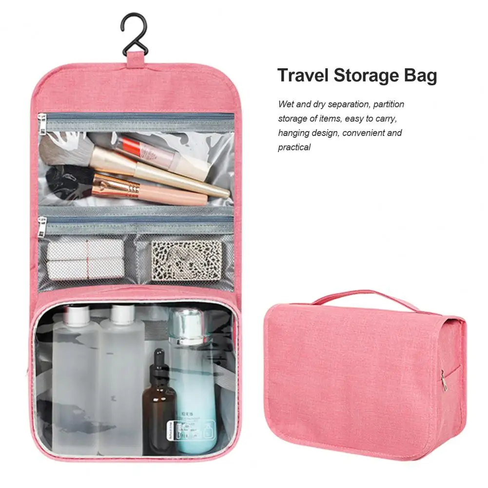 

Удобная косметичка для женщин, моющаяся сумочка для косметики, флип-чехол с ручкой для переноски, женский аксессуар