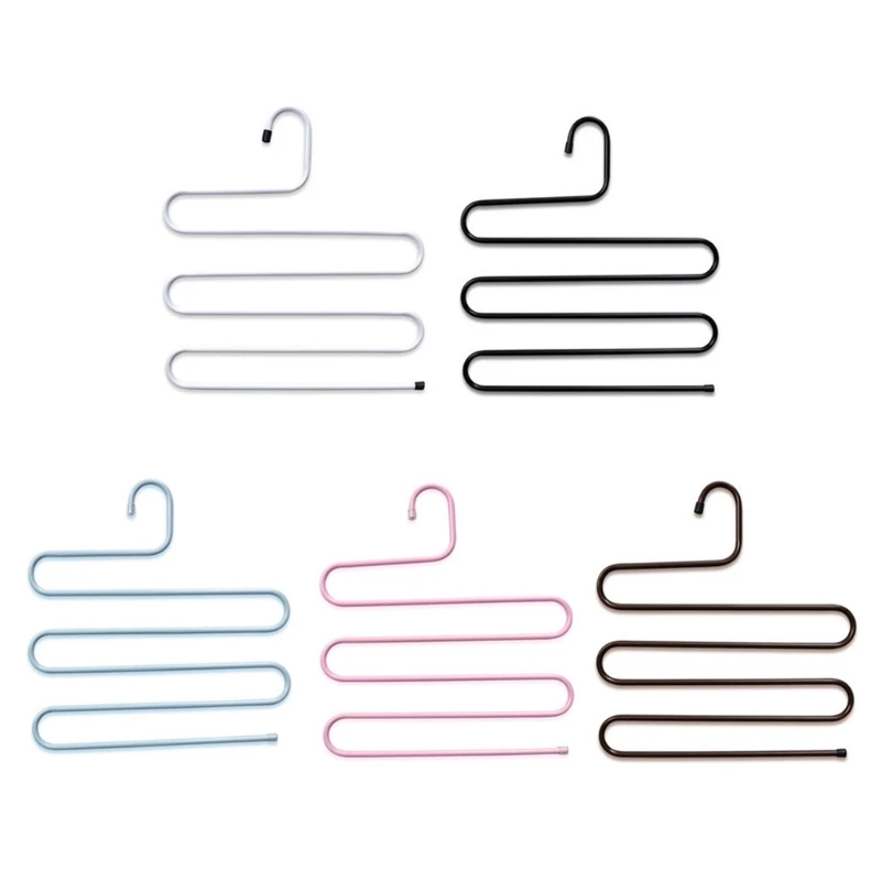 Новинка 2022 г. S-образная 5-слойная вешалка для нижних брюк нескользящая компактная