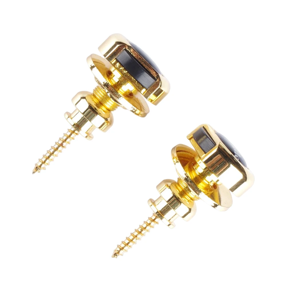 

2pcs End Pin for Guitar Golden Strap Locks Lightweight Portable Tail Nail Replaced Parts Musical Fittings Supply