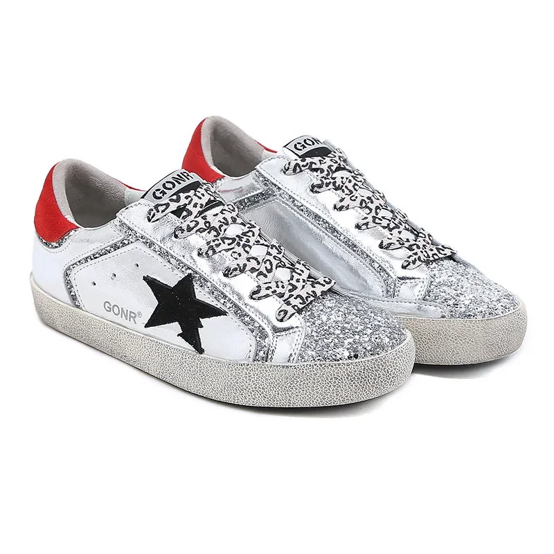 Кроссовки из натуральной кожи маленькие грязно-белые модные Универсальные для