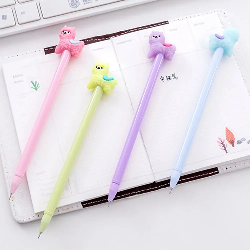 

1 шт. гелевые ручки, Корейская мультяшная креативная нейтральная ручка-альпака, Студенческая ручка для письма, офисные канцелярские принадл...