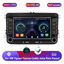 GEARELEC 7 Inch Screen Car Stereo Radio For VW Tiguan Android 10.1 Head Unit WiFi Bluetooth RDS FM AM Radio With GPS Navigation