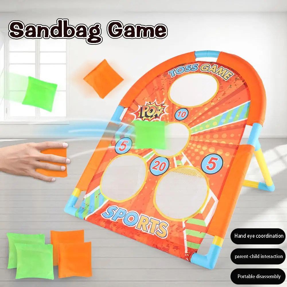 

Funny Play Bean Bags Toy 4 Holes Cornhole Game Safe Tossing Throwing Bags For Children School Home Party Games Toys For Kids