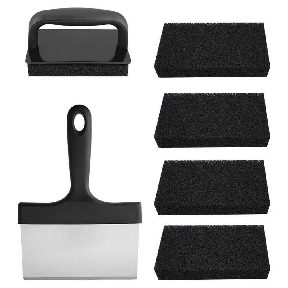 

Non Scratch Kitchen Accessories Grill Scraper Cleaner Sponge Pads BBQ Cleaner Griddle Cleaning Grill Cleaner Kit