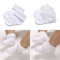 baby breathable fashion pure white socks lace lace edge elegant casual signature socks pure cotton princess white socks%ef%bc%884 pairs%ef%bc%89