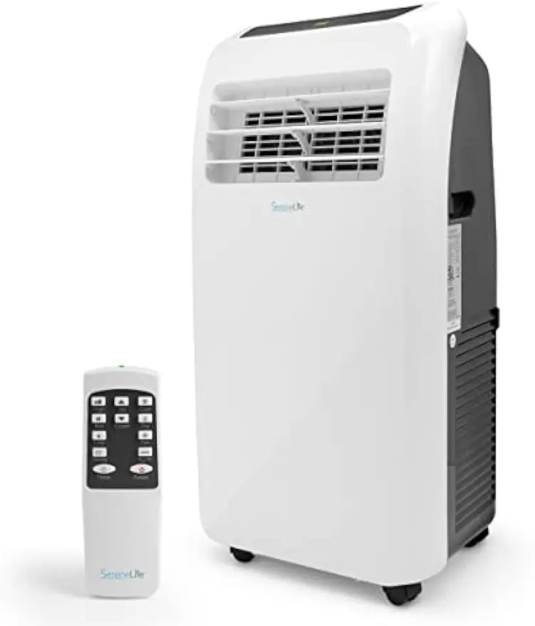 

SereneLife 3-in-1 Portable Air Conditioner with Built-in Dehumidifier Function,Fan Mode, Remote 8,000 BTU, White