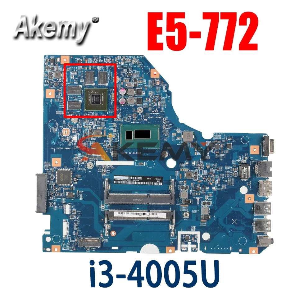 

Материнская плата для ноутбука Akemy для ACER Aspire E5-772 i3-4005U материнская плата 14276-1M SR1EK N16V-GM-B1 DDR3