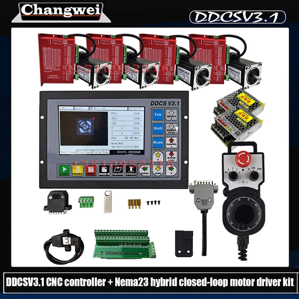 

Автономный контроллер Ddcsv3.1cnc, 4 оси, G-код, 500 кГц, Mach3, Usb-контроллер Nema23, гибридная фотовспышка 4/6, Mpg 75w24v