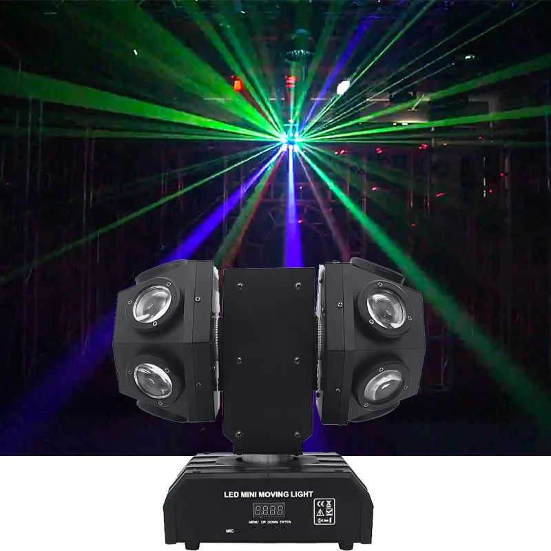 

RGBW Stage Lighting Effect Laser Disco Light Moving Head Controller Dmx Party Lights Spot Led Beam Luces Discoteca Dj Equipment