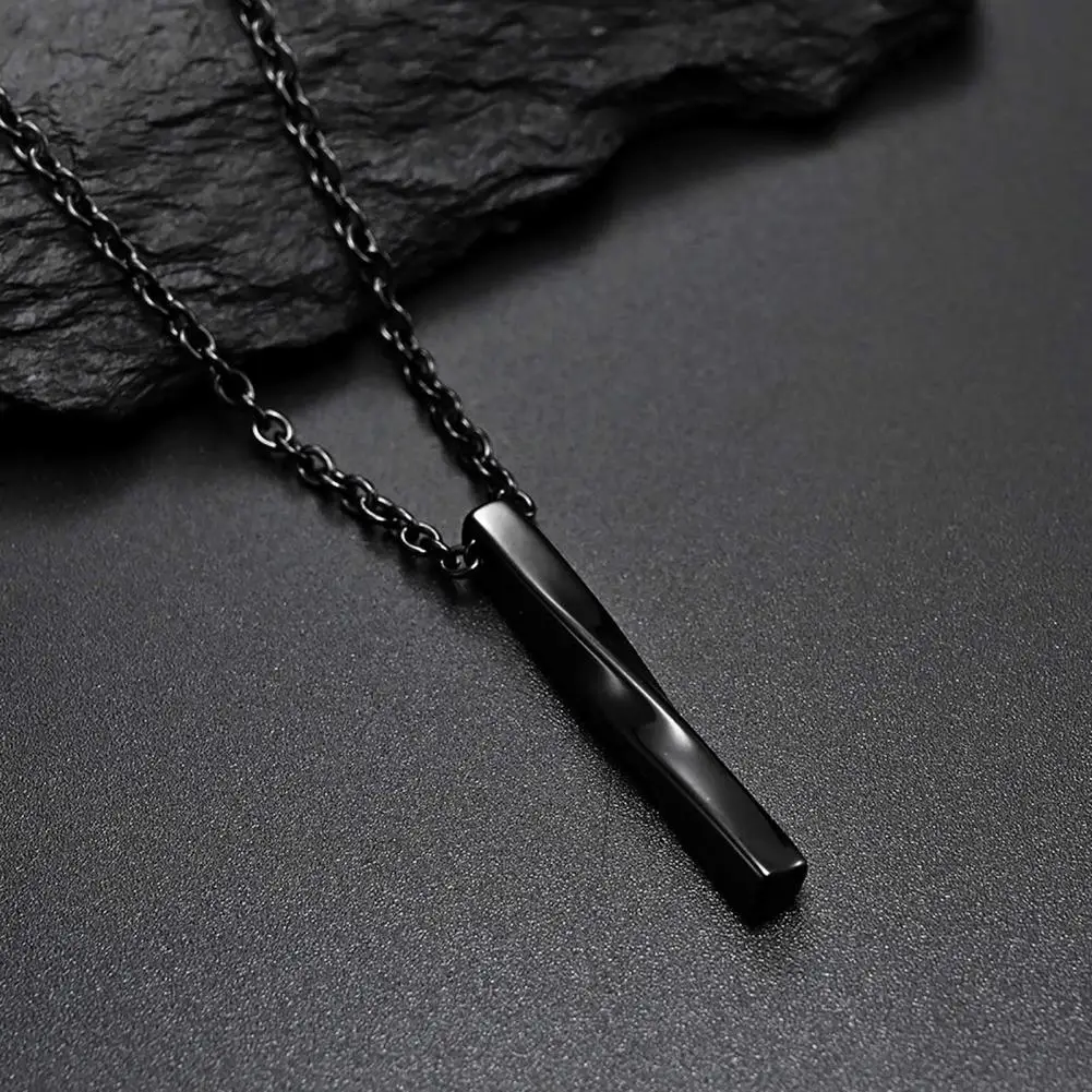

Great Men Necklace Solid Color Pendant Simple Delicate Men Necklace Stainless