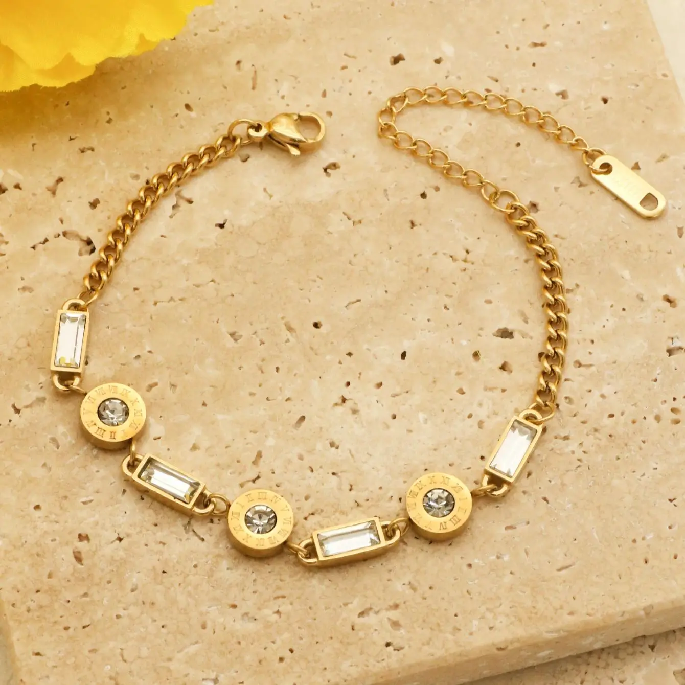 Летний женский браслет с римскими цифрами 1 шт. нестандартный геометрической