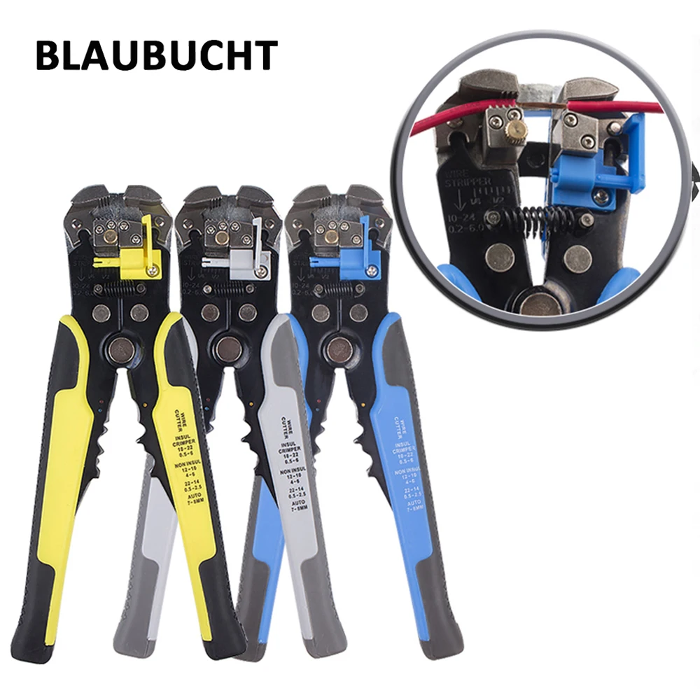 

Enlarged Crimper Cable Cutter Automatic Wire Stripper Cutting Pliers Stripping Tools Terminal Crimping Pliers 0.2-6.0mm non-slip