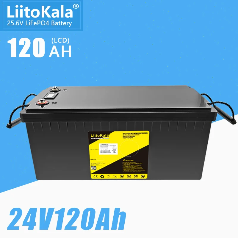 Литий-железо-фосфатный аккумулятор LiitoKala 24 В 120 Ач для замены домашнего источника