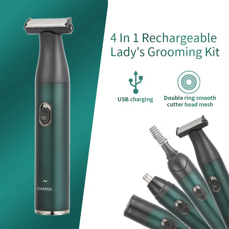 4 IN 1 Electric Shaver Rechargeable Beard Electric Razor For