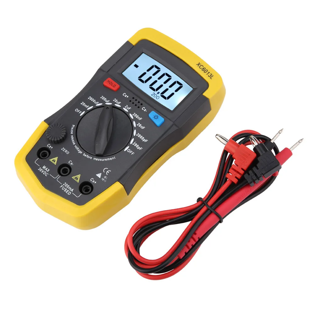 

LCD Digital Capacitance Meter Capacitor Tester mF uF Circuit Gauge Capacitance Meter