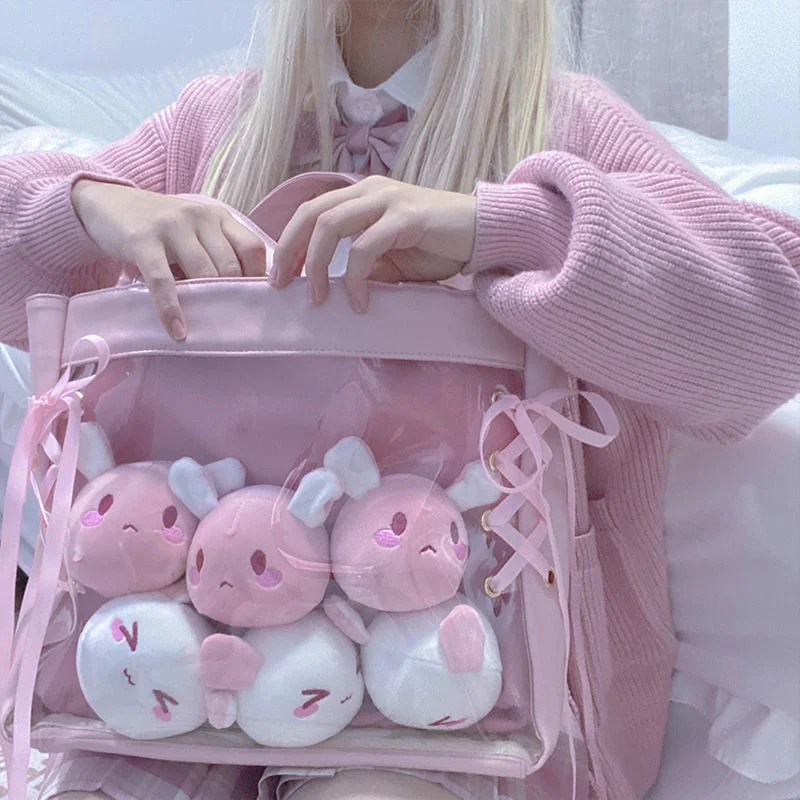 

Сумка Xiuya в стиле Харадзюку Kawaii Ita 2023, японская милая сумка через плечо JK Lolita для женщин, сумка-тоут из мягкой кожи большой вместимости