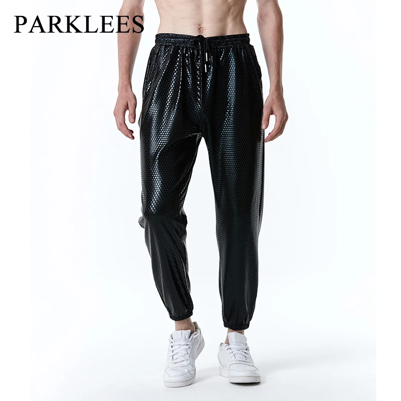 

Мужские спортивные штаны Parklees с блестящим алмазным принтом, 70-х, для дискотеки, ночного клуба, танцев, сверкающие брюки, новинка 2022, хип-хоп, р...