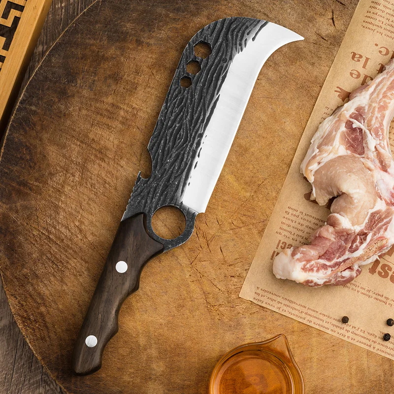 Кованый стальной нож для резки дерева бревен ветвей нарезки лагеря мясника