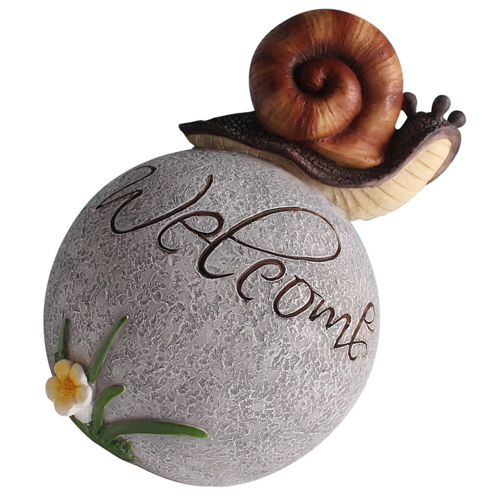 

Welcome Snail Design Garden Statue Animal Lawn Garden Adornment Yard Ornament
