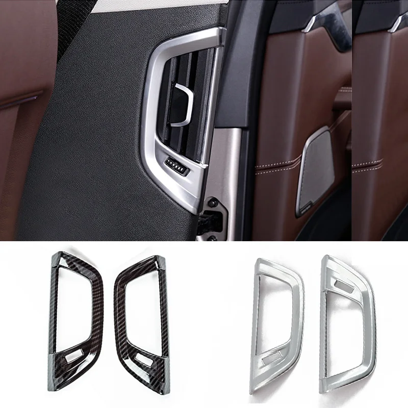 

For BMW 5 Series G30 17-20 2PCS Chrome ABS Rear Row Side Air Condition AC Outlet Cover Trim Car Interior Accessories