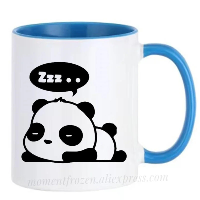 

Cute Sleepy Panda Cups Funny Coffee Mugs Outdoors Party Bonfire Camping Drink Water Juice Coffeeware Home Decal Friends Gifts