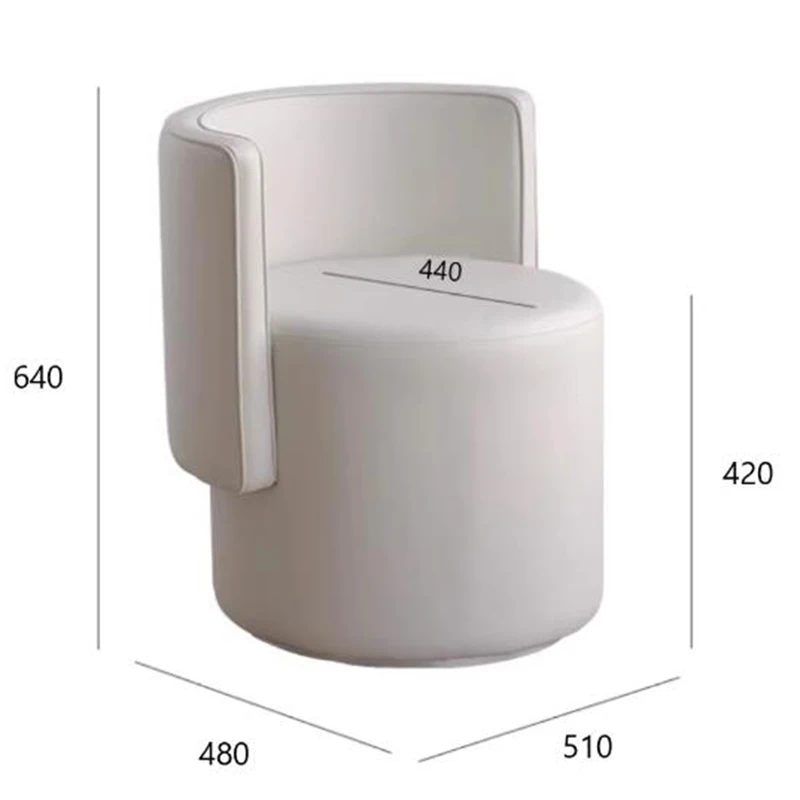 Стулья для макияжа в кремовом стиле Современные поворотные стулья отдыха