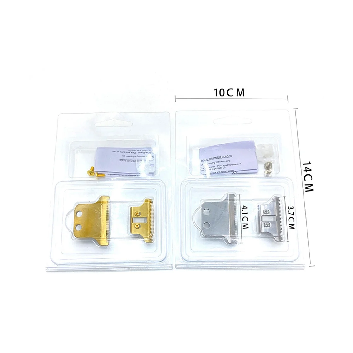 

2-Hole Clipper T-Blade Cutter Replacement Hair Trimmer Blades for WAHL 8081 8171 Silver