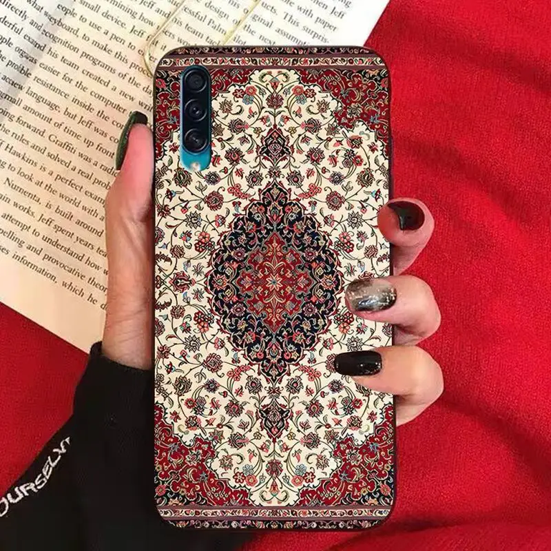 Persian carpet Floral pattern Phone Case for Samsung A51 01 50 71 21S 70 31 40 30 10 20 S E 11 91 A7 A8 2018